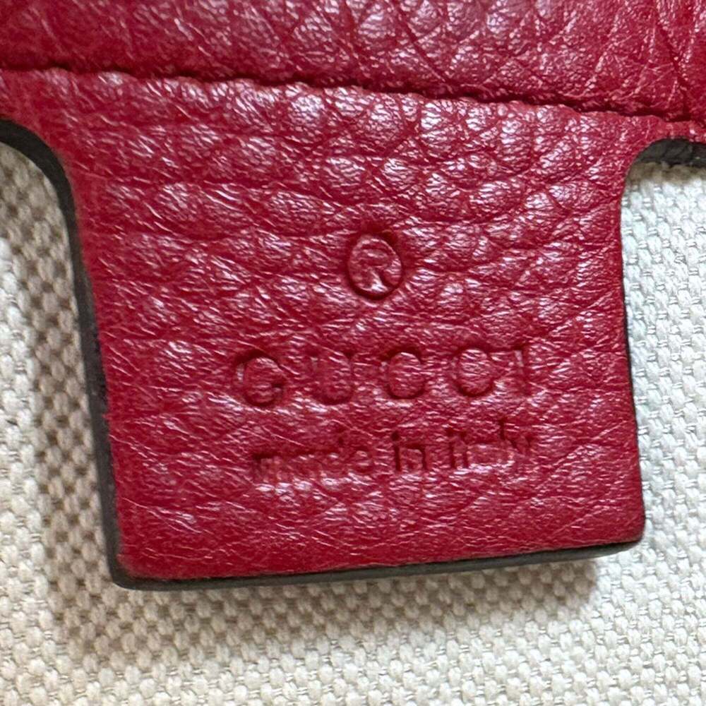 GUCCI Red Leather Backpack - Picture 12 of 13
